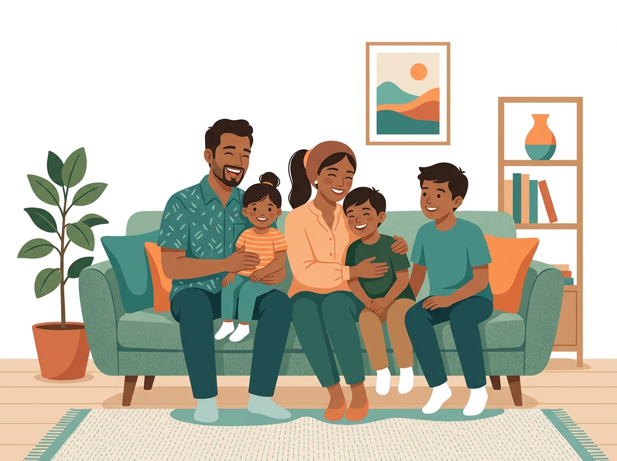 Ilustrasi keluarga PUSPAGA